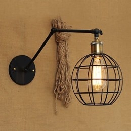 Aplice de perete Leagăn de lumini Aplici de lectură în stil Mini rustic Lodge Metal