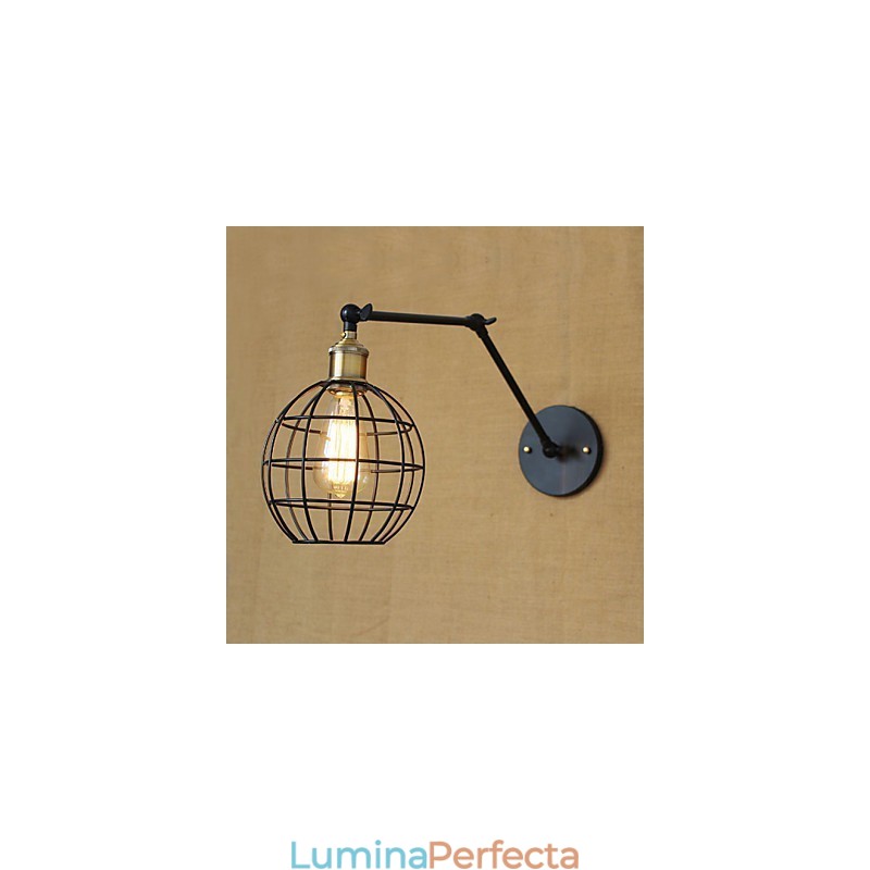 Aplice de perete Leagăn de lumini Aplici de lectură în stil Mini rustic Lodge Metal