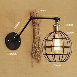 Aplice de perete Leagăn de lumini Aplici de lectură în stil Mini rustic Lodge Metal