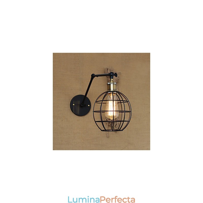 Aplice de perete Leagăn de lumini Aplici de lectură în stil Mini rustic Lodge Metal
