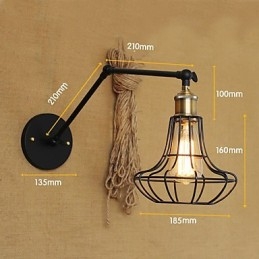 Aplice de perete Lumini balansoare Aplice de lectură Mini stil rustic Lodge Metal