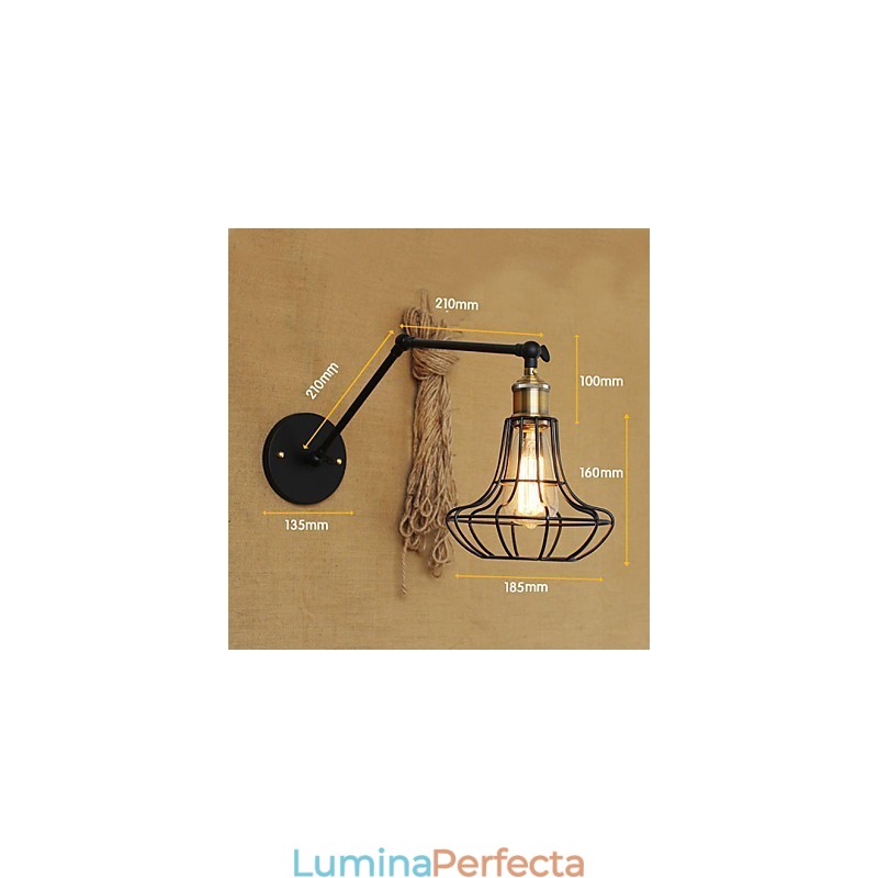 Aplice de perete Lumini balansoare Aplice de lectură Mini stil rustic Lodge Metal