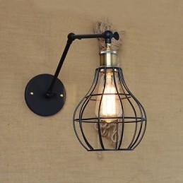 Aplice de perete Leagăn de lumini Aplici de lectură în stil Mini rustic Lodge Metal