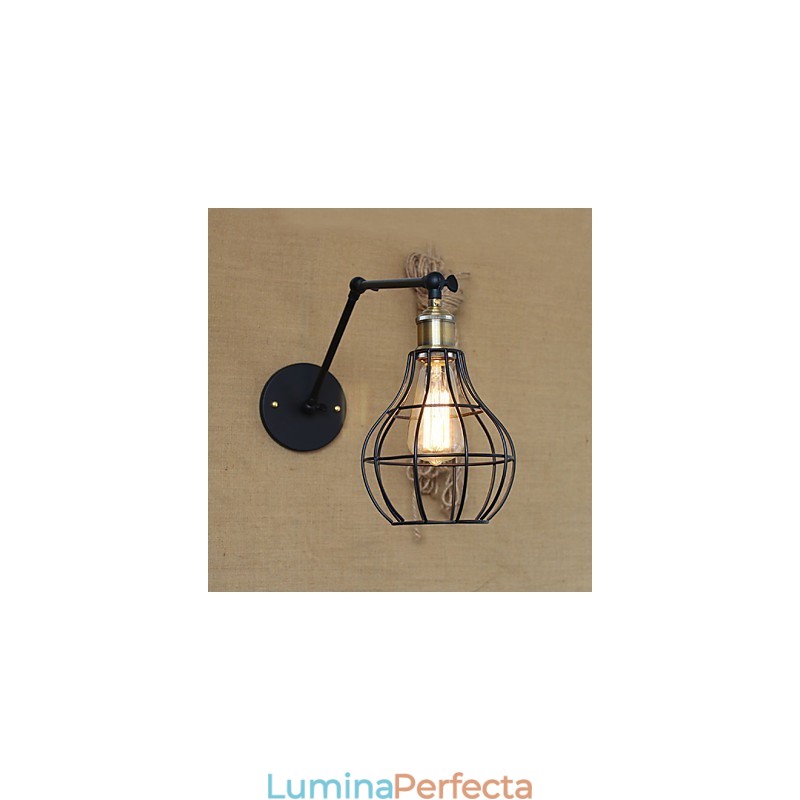 Aplice de perete Leagăn de lumini Aplici de lectură în stil Mini rustic Lodge Metal