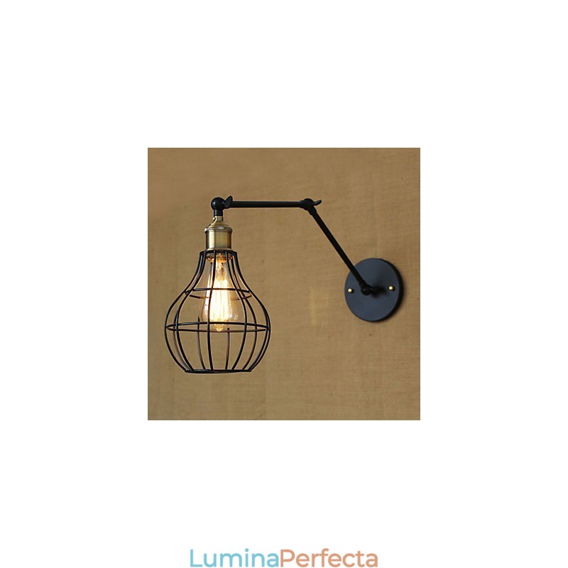 Aplice de perete Leagăn de lumini Aplici de lectură în stil Mini rustic Lodge Metal