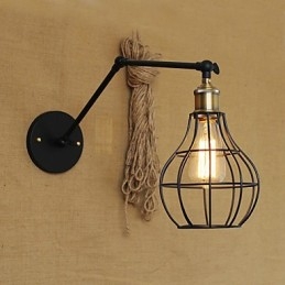 Aplice de perete Leagăn de lumini Aplici de lectură în stil Mini rustic Lodge Metal