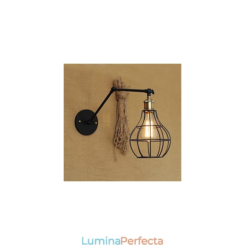 Aplice de perete Leagăn de lumini Aplici de lectură în stil Mini rustic Lodge Metal