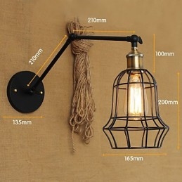 Aplice de perete Leagăn de lumini Aplici de lectură în stil Mini rustic Lodge Metal