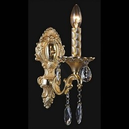 Lumină de perete de cristal luxuriantă în bec cu lumânare