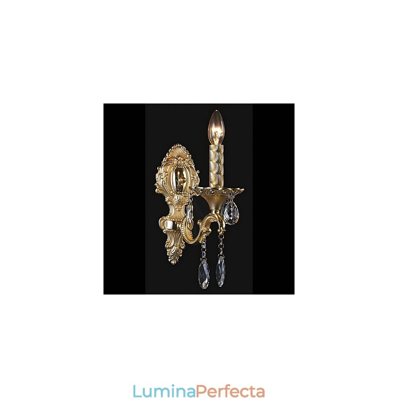 Lumină de perete de cristal luxuriantă în bec cu lumânare