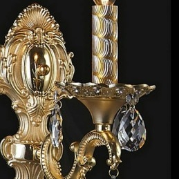 Lumină de perete de cristal luxuriantă în bec cu lumânare