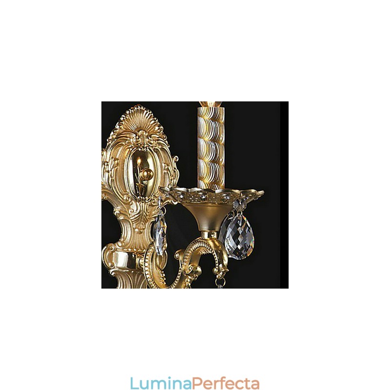 Lumină de perete de cristal luxuriantă în bec cu lumânare