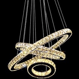 Plafoniera din cristal Iluminat modern Trei inele D406080 K9 Plafoniere mari din cristal
