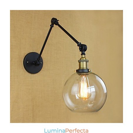 Brațul lung al peretelui de sticlă fier industrial creativ telescopic dormitor retro nostalgic restaurant culoar pliabil