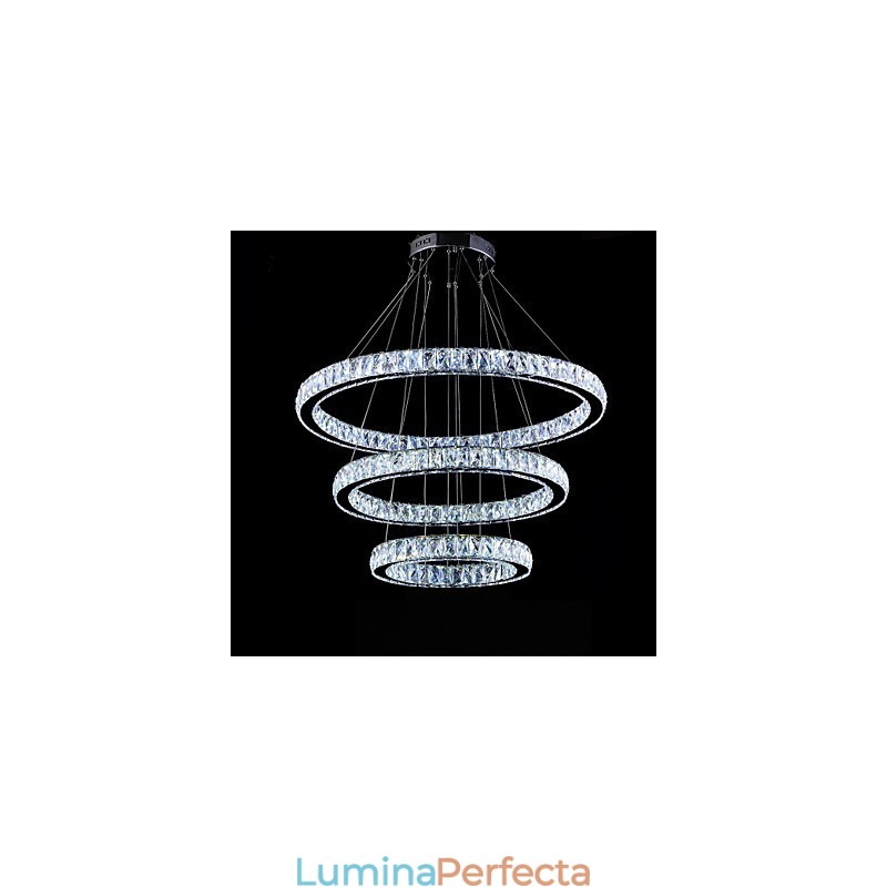 Plafoniera din cristal Iluminat modern Trei inele D406080 K9 Plafoniere mari din cristal