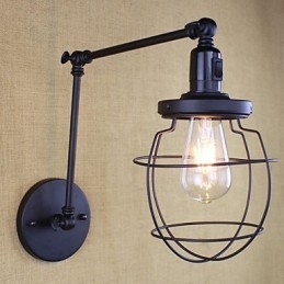 Stil Pat Hotel Eestaurant Proiect Brat Fier Dublu Retro Vintage Curea Neagra Comutator Lampa De Perete