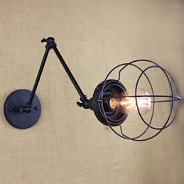 Stil Pat Hotel Eestaurant Proiect Brat Fier Dublu Retro Vintage Curea Neagra Comutator Lampa De Perete