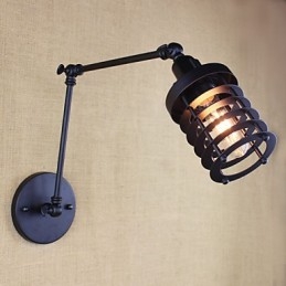 Stil Pat Hotel Eestaurant Proiect Brat Fier Dublu Retro Vintage Curea Neagra Comutator Lampa Perete