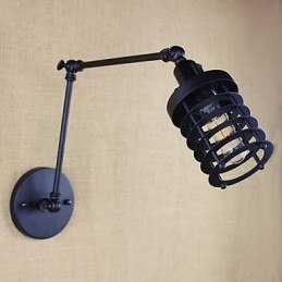 Stil Pat Hotel Eestaurant Proiect Brat Fier Dublu Retro Vintage Curea Neagra Comutator Lampa Perete