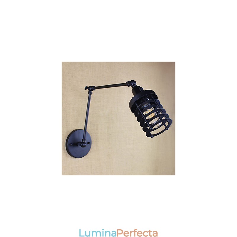 Stil Pat Hotel Eestaurant Proiect Brat Fier Dublu Retro Vintage Curea Neagra Comutator Lampa Perete