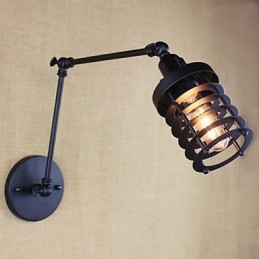 Stil Pat Hotel Eestaurant Proiect Brat Fier Dublu Retro Vintage Curea Neagra Comutator Lampa Perete