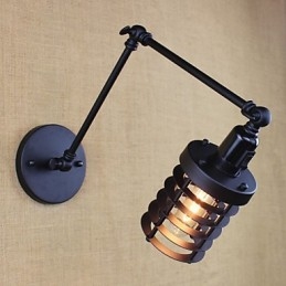 Stil Pat Hotel Eestaurant Proiect Brat Fier Dublu Retro Vintage Curea Neagra Comutator Lampa Perete