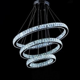 Plafoniera din cristal Iluminat modern Trei inele D406080 K9 Plafoniere mari din cristal