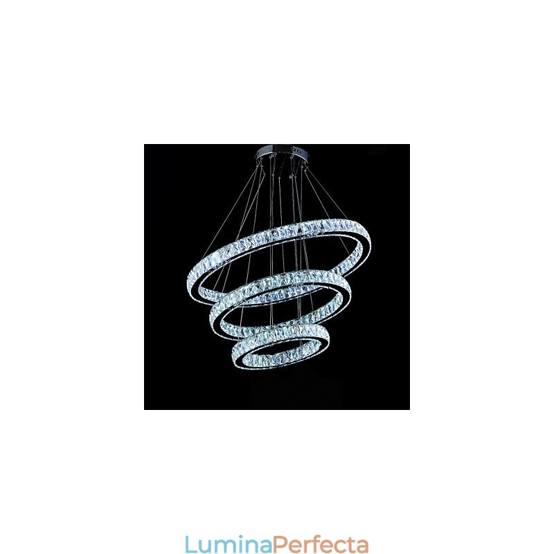 Plafoniera din cristal Iluminat modern Trei inele D406080 K9 Plafoniere mari din cristal
