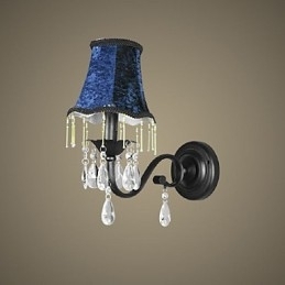 Lampă de perete din cristal cu abajur din material, cea mai vândută în Europa și SUA