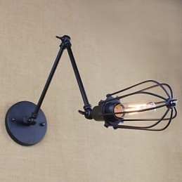 Stil Pat Hotel Eestaurant Proiect Brat Fier Dublu Retro Vintage Curea Neagra Comutator Lampa De Perete