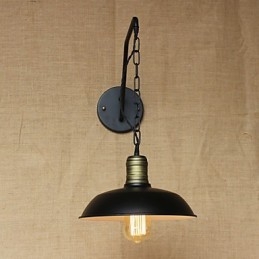 Aplică de perete cu personalitate simplă și creativă, lanț industrial american, retro cu culoar de fier pentru dormitor