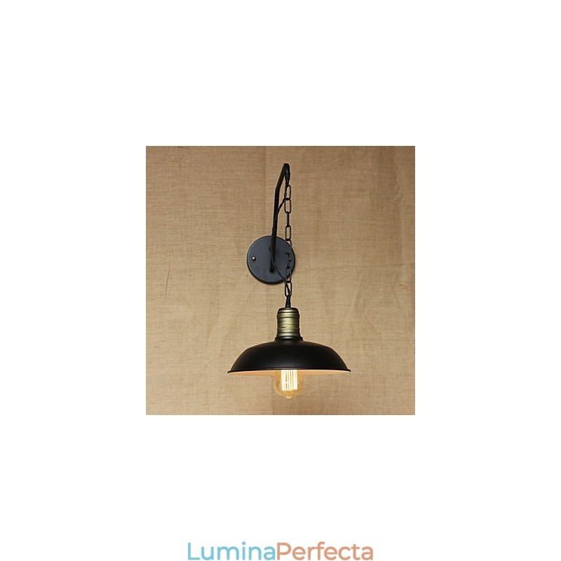 Aplică de perete cu personalitate simplă și creativă, lanț industrial american, retro cu culoar de fier pentru dormitor