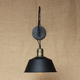 Aplică de perete cu personalitate simplă și creativă, lanț industrial american, retro cu culoar de fier pentru dormitor