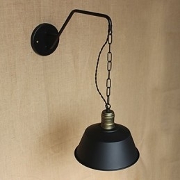 Aplică de perete cu personalitate simplă și creativă, lanț industrial american, retro cu culoar de fier pentru dormitor