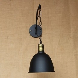Aplică de perete cu personalitate simplă și creativă, lanț industrial american, retro cu culoar de fier pentru dormitor