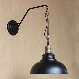 Aplică de perete cu personalitate simplă și creativă. Lanț industrial american, retro, cu culoar de fier, pentru dormitor
