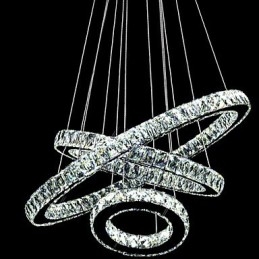 Plafoniera din cristal Iluminat modern Trei inele D406080 K9 Plafoniere mari din cristal