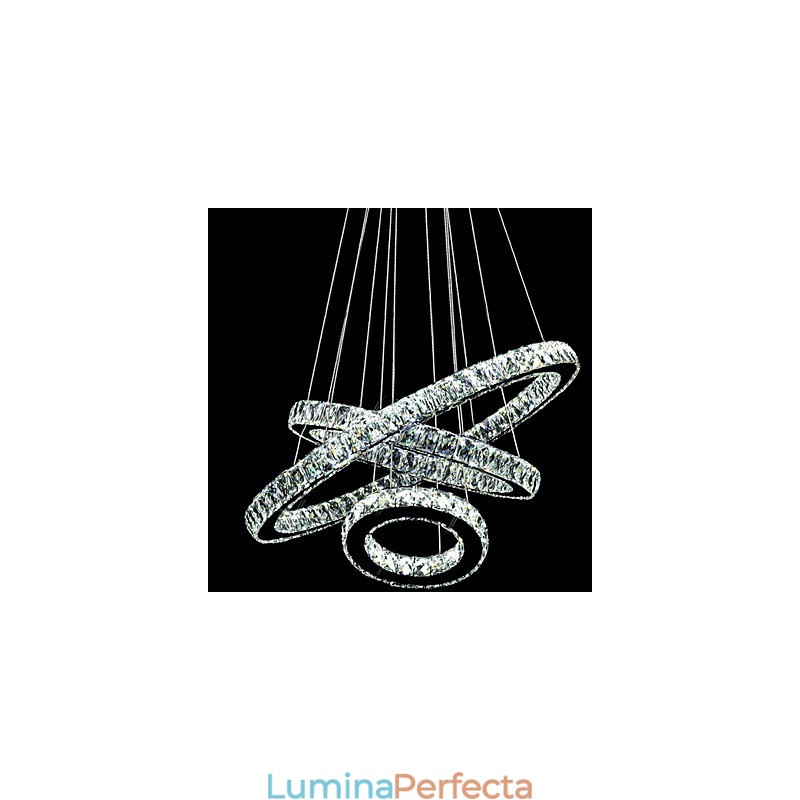 Plafoniera din cristal Iluminat modern Trei inele D406080 K9 Plafoniere mari din cristal