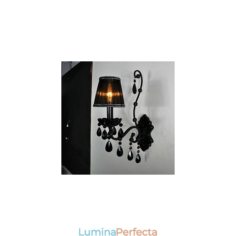Applique Cristal Tradițional Clasic Metal Negru