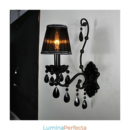 Applique Cristal Tradițional Clasic Metal Negru Applique Cristal Tradițional Clasic Metal Negru