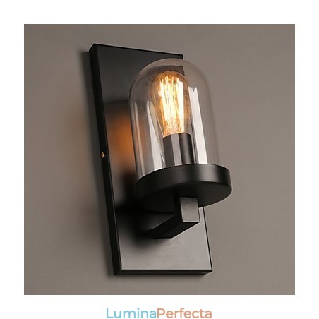 Lampă de perete creativă rurală din fier forjat din sticlă Lampă de perete creativă rurală din fier forjat din sticlă