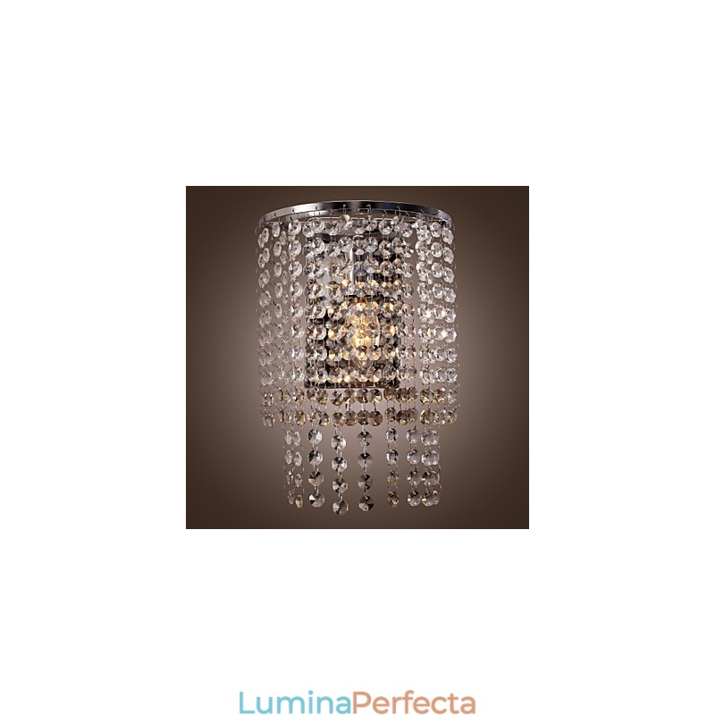 Aplică contemporană de perete din cristal cu 1 lumină