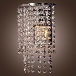 Aplică contemporană de perete din cristal cu 1 lumină