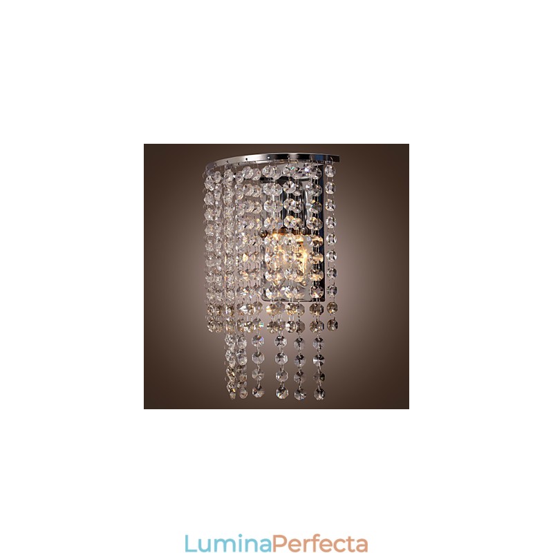 Aplică contemporană de perete din cristal cu 1 lumină