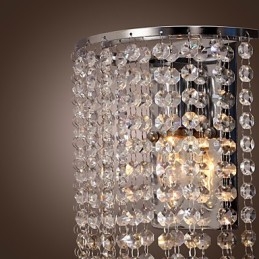Aplică contemporană de perete din cristal cu 1 lumină