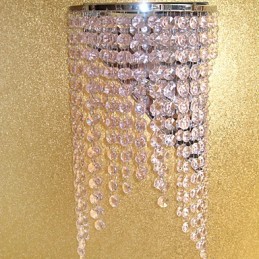 Aplică modernă din cristal cu 2 lumini