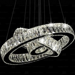 Plafoniera din cristal Iluminat modern Trei inele D406080 K9 Plafoniere mari din cristal