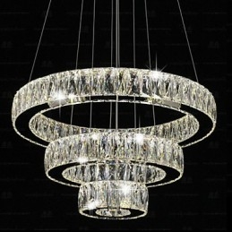 Plafoniera din cristal Iluminat modern Trei inele D406080 K9 Plafoniere mari din cristal