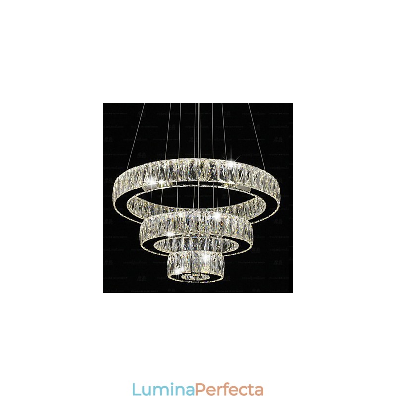 Plafoniera din cristal Iluminat modern Trei inele D406080 K9 Plafoniere mari din cristal