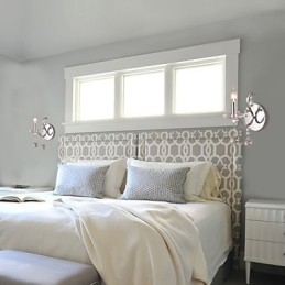 Aplica de perete din cristal argintiu cu 1 lumina
